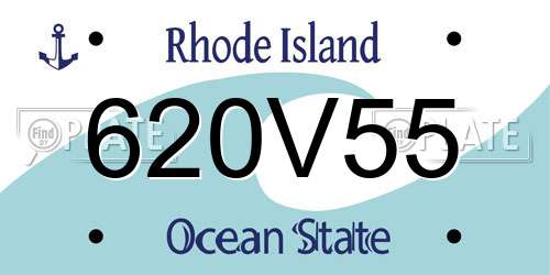 620V55 Rhode Island License Plate