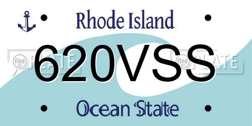 620VSS Rhode Island License Plate