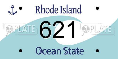 621 Rhode Island License Plate