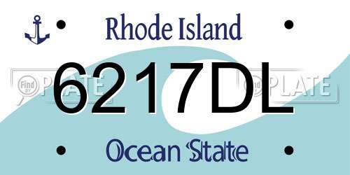 6217DL Rhode Island License Plate