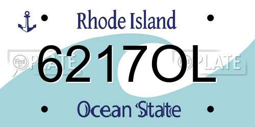 6217OL Rhode Island License Plate