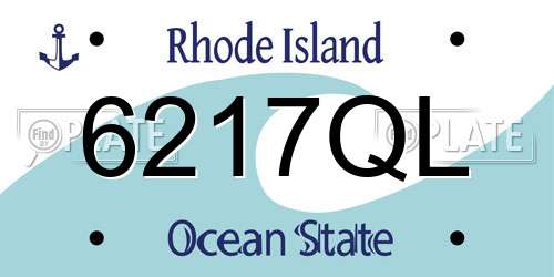 6217QL Rhode Island License Plate