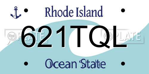 621TQL Rhode Island License Plate