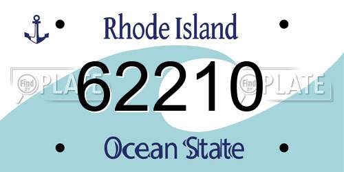 62210 Rhode Island License Plate