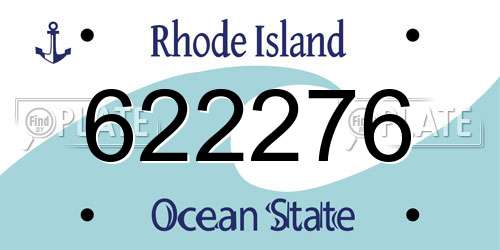 622276 Rhode Island License Plate