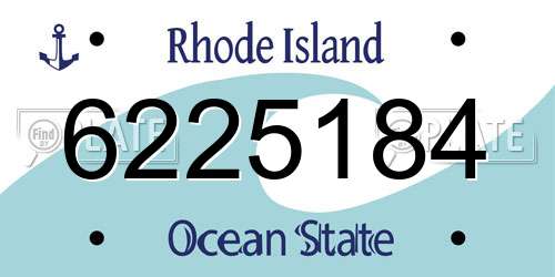 6225184 Rhode Island License Plate