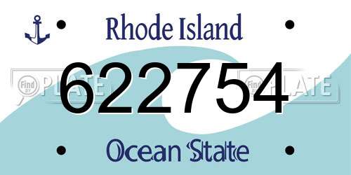 622754 Rhode Island License Plate