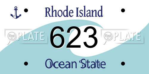 623 Rhode Island License Plate