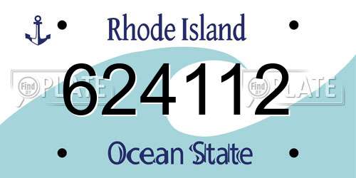 624112 Rhode Island License Plate