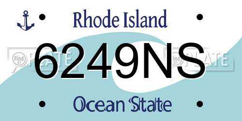 6249NS Rhode Island License Plate