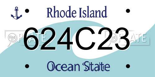 624C23 Rhode Island License Plate