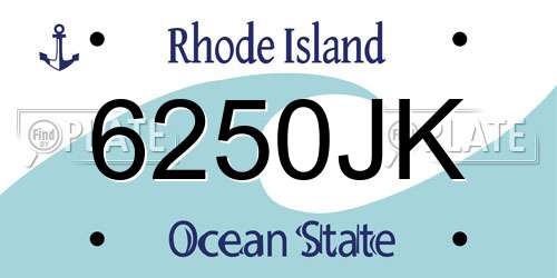 6250JK Rhode Island License Plate