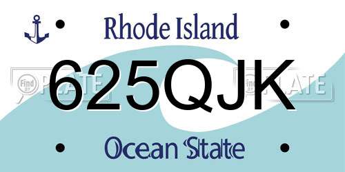 625QJK Rhode Island License Plate