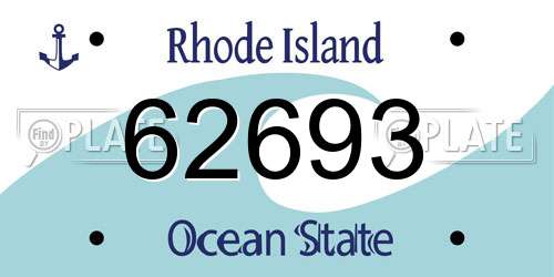 62693 Rhode Island License Plate