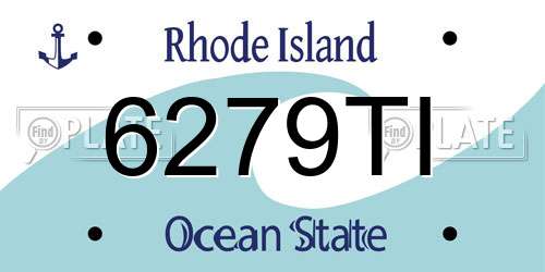 6279TI Rhode Island License Plate