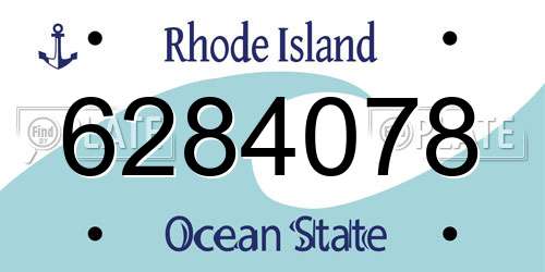 6284078 Rhode Island License Plate
