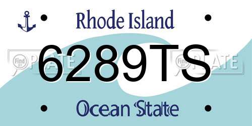 6289TS Rhode Island License Plate