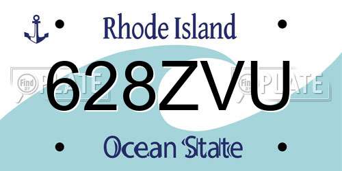 628ZVU Rhode Island License Plate