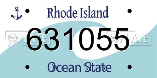 631055 Rhode Island License Plate