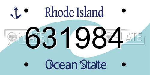 631984 Rhode Island License Plate