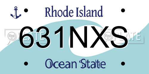 631NXS Rhode Island License Plate