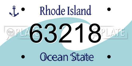 63218 Rhode Island License Plate