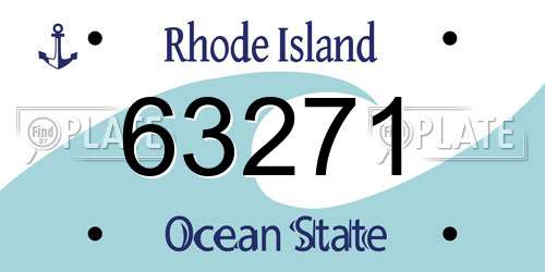 63271 Rhode Island License Plate