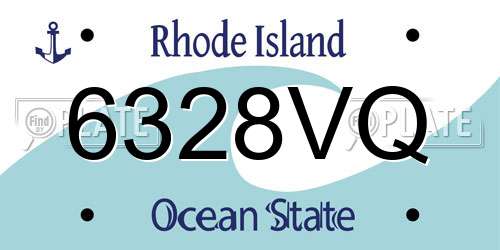 6328VQ Rhode Island License Plate