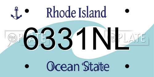 6331NL Rhode Island License Plate