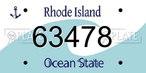 63478 Rhode Island License Plate