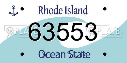 63553 Rhode Island License Plate