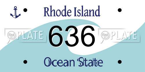 636 Rhode Island License Plate