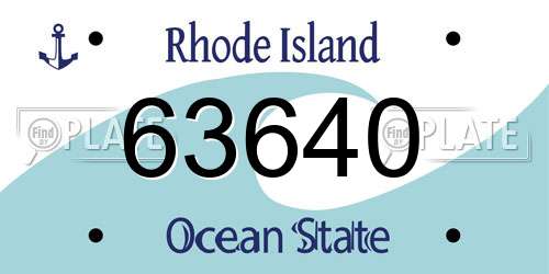 63640 Rhode Island License Plate