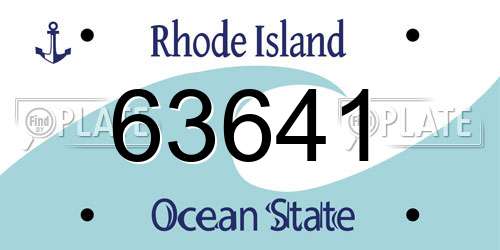 63641 Rhode Island License Plate