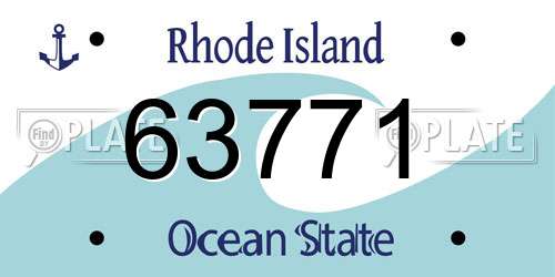 63771 Rhode Island License Plate