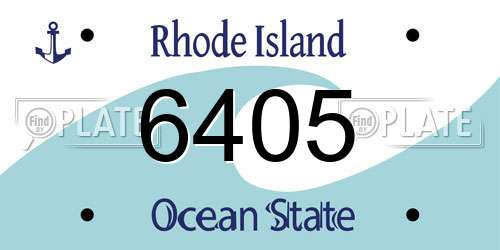 6405 Rhode Island License Plate