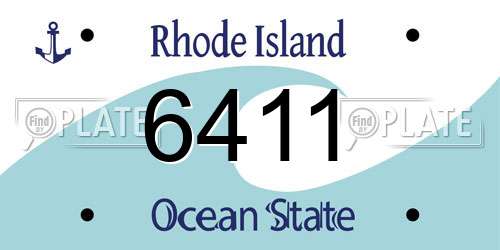6411 Rhode Island License Plate