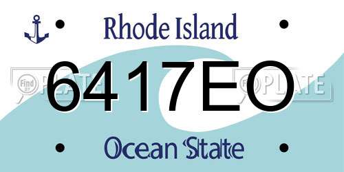 6417EO Rhode Island License Plate