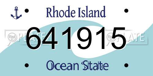 641915 Rhode Island License Plate