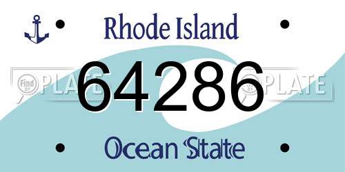 64286 Rhode Island License Plate