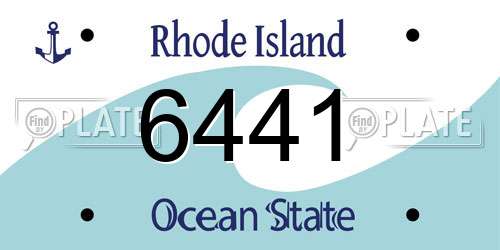 6441 Rhode Island License Plate