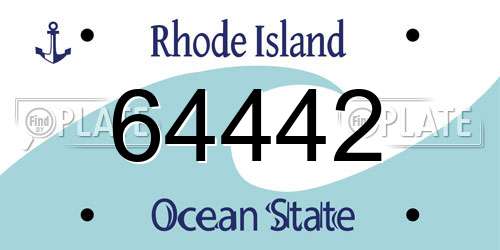 64442 Rhode Island License Plate