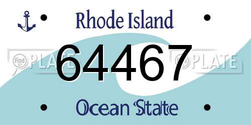 64467 Rhode Island License Plate