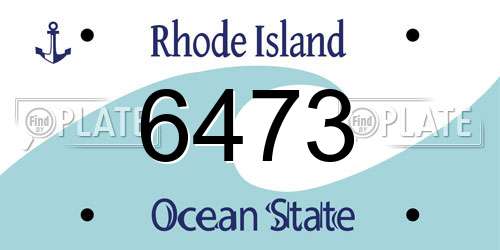 6473 Rhode Island License Plate