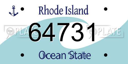 64731 Rhode Island License Plate
