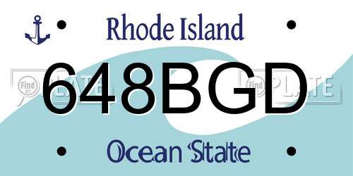 648BGD Rhode Island License Plate