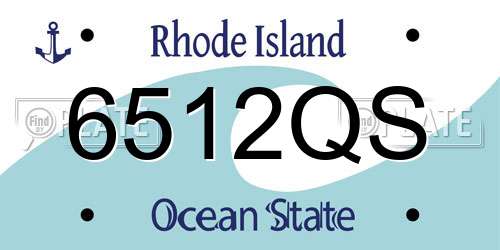 6512QS Rhode Island License Plate