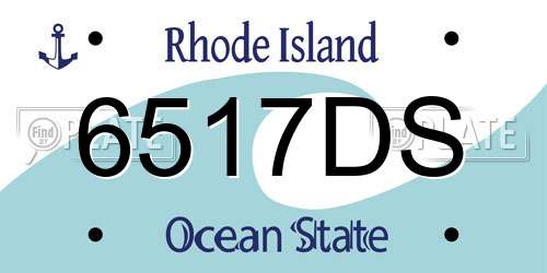 6517DS Rhode Island License Plate