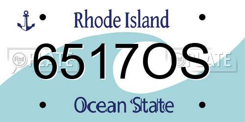 6517OS Rhode Island License Plate