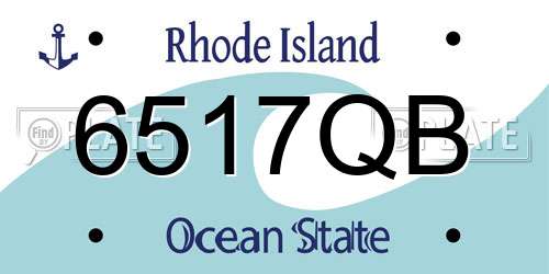 6517QB Rhode Island License Plate